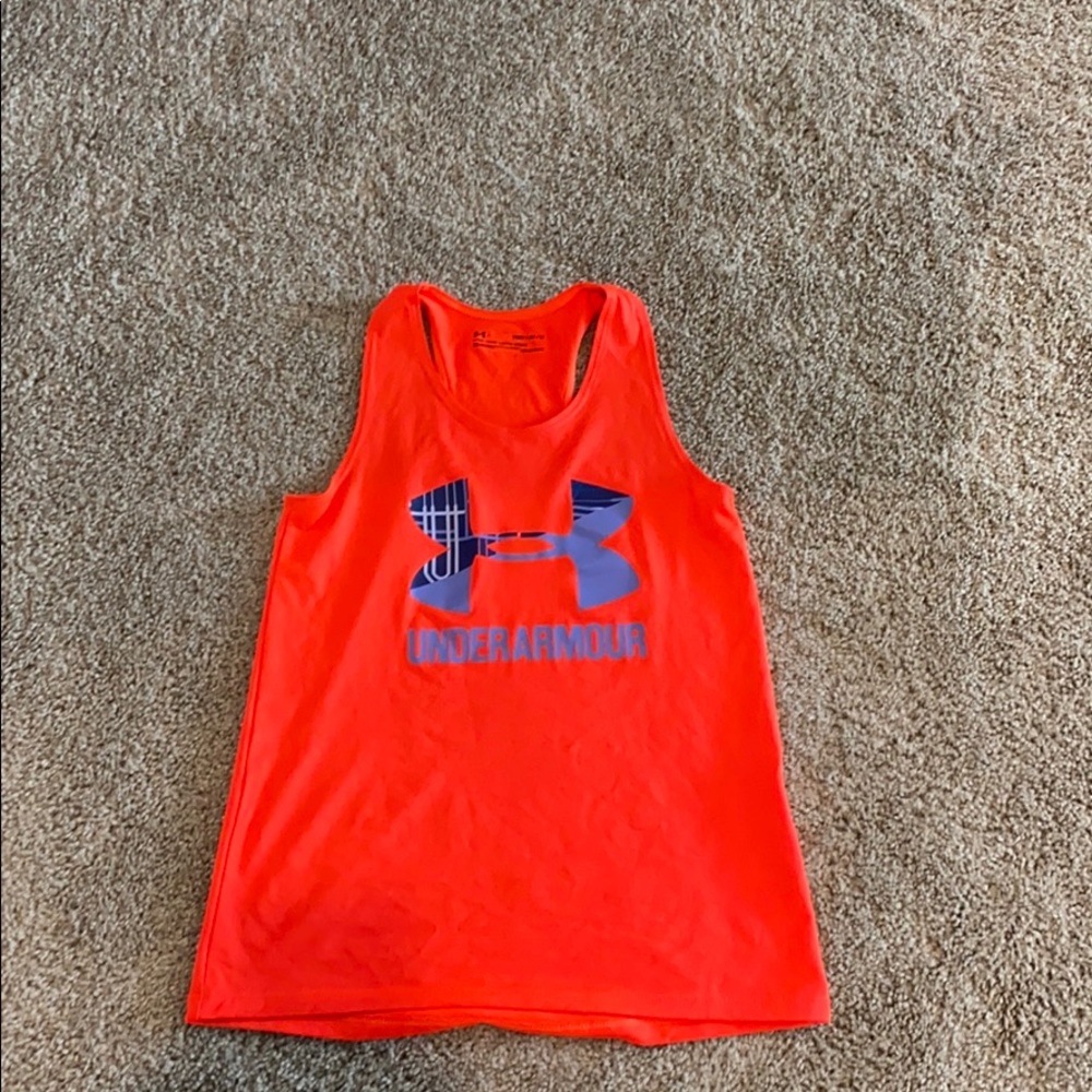 girl’s neon under armor tank top